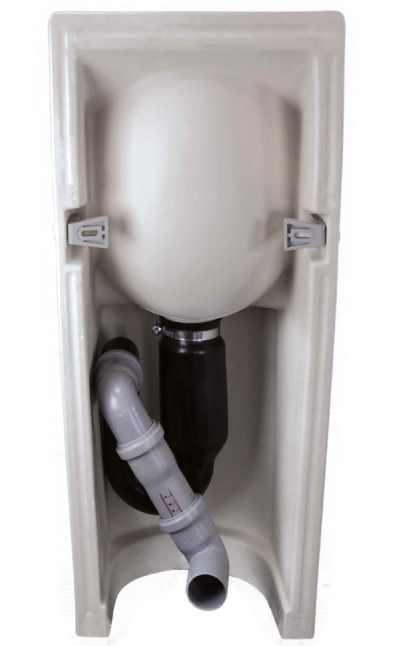 Senza Aqua wasserlose Urinal/ Pissoir Hinteransicht