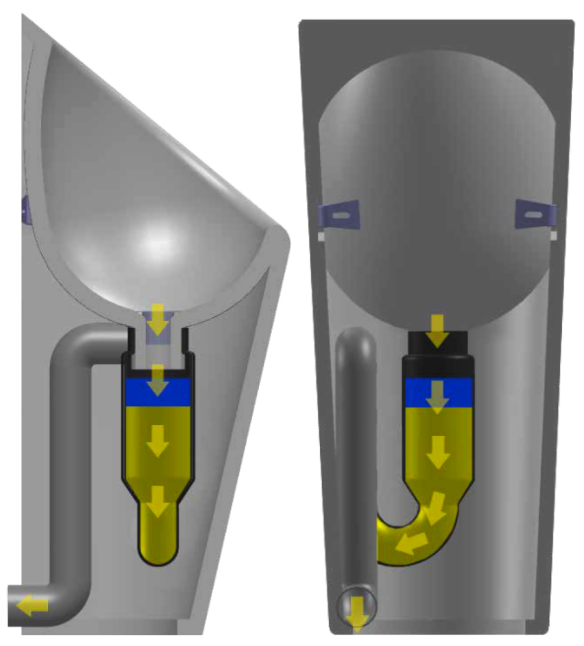 Senza Aqua wasserlose Urinal/ Pissoir Shiphon