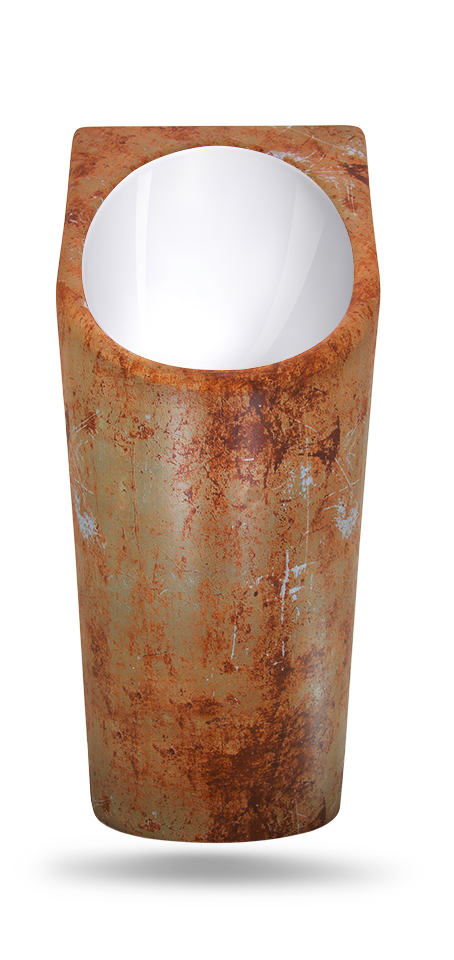 Senza Aqua wasserlose Urinal/ Pissoir Ceramic Art Design Rost