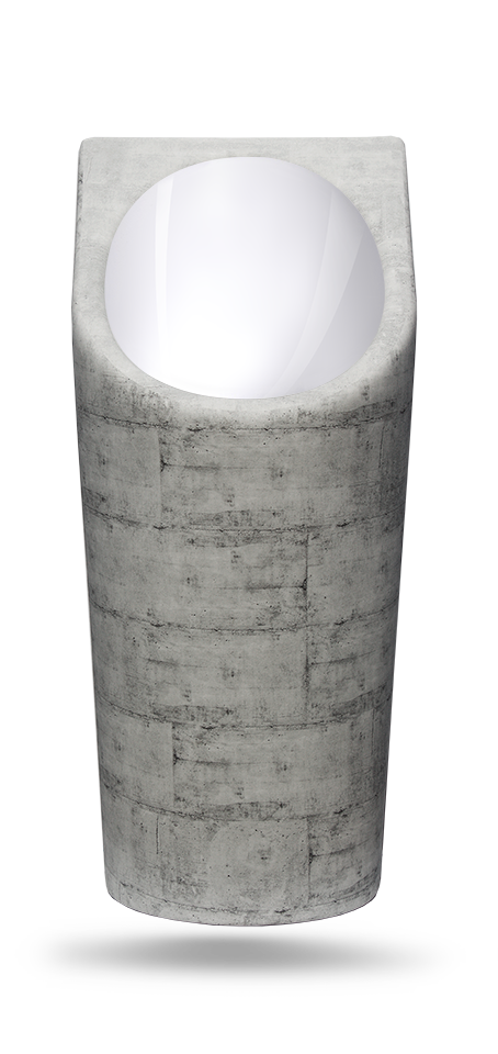 Senza Aqua wasserlose Urinal/ Pissoir Ceramic Art Design Beton