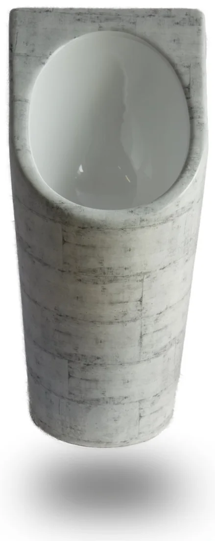 Senza Aqua Urinal im Design Beton verschalt
