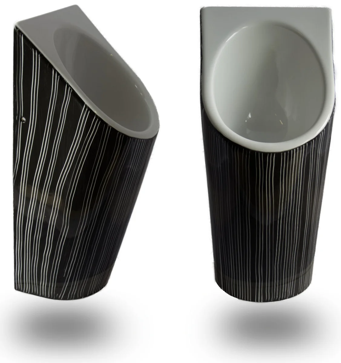 Senza Aqua Urinal im Design Black Body vertikal