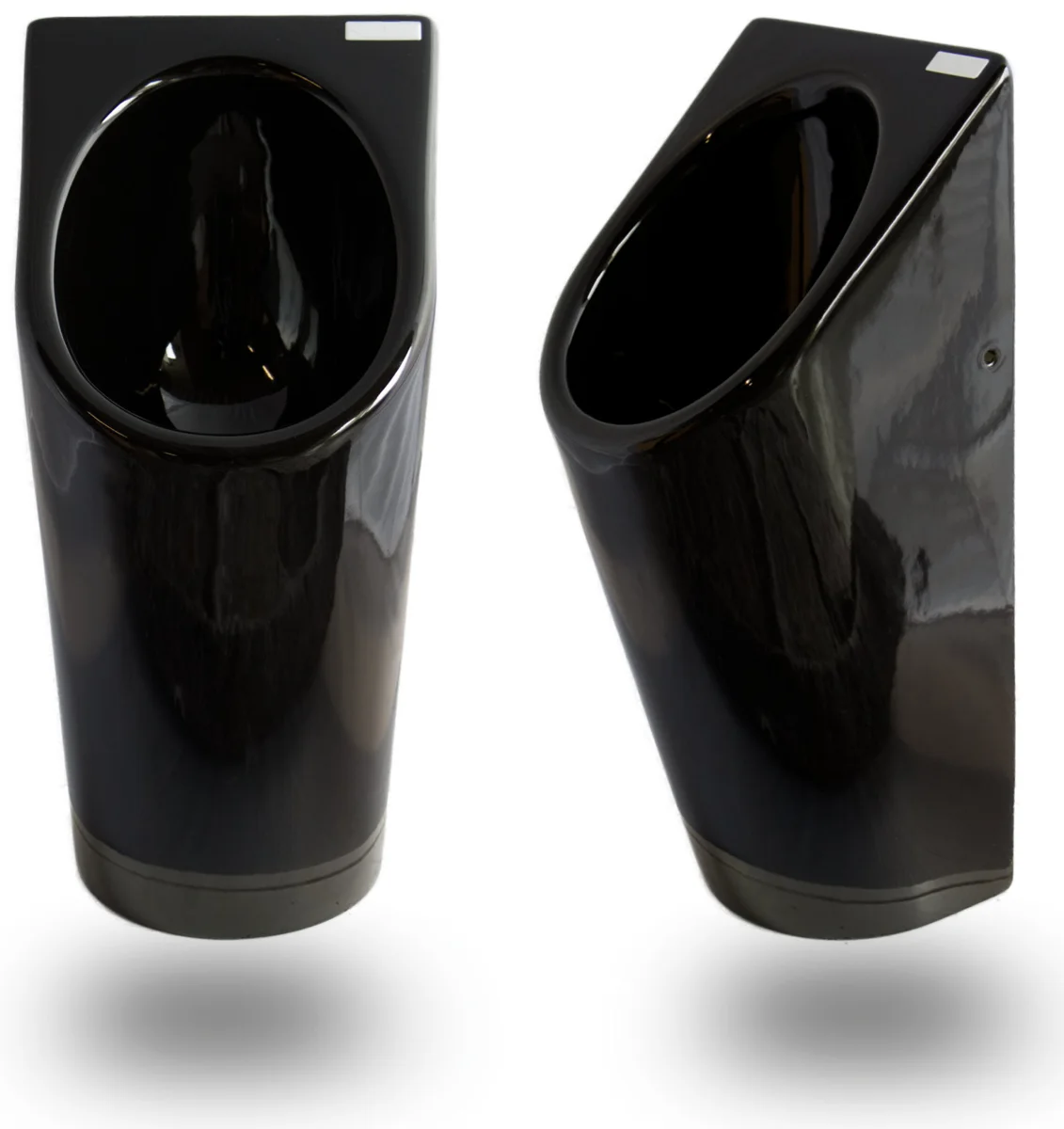 Senza Aqua Urinal im Design Black glänzend