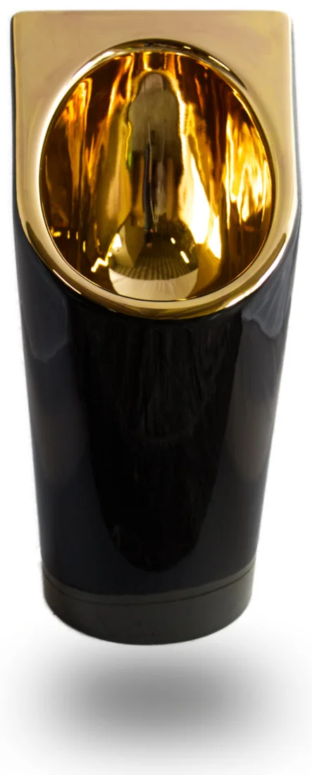 Senza Aqua Urinal im Design Black Golden Top