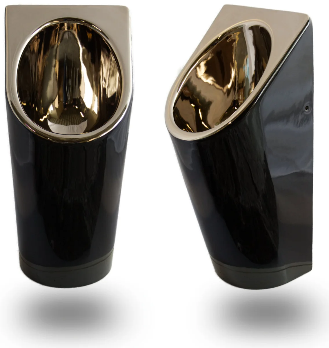 Senza Aqua Urinal im Design Black Platin Top